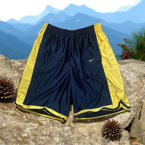 Nike Men's Blue/Yellow Basketball Shorts!! Size Large RN# 56323 - Picture 1 of 8
